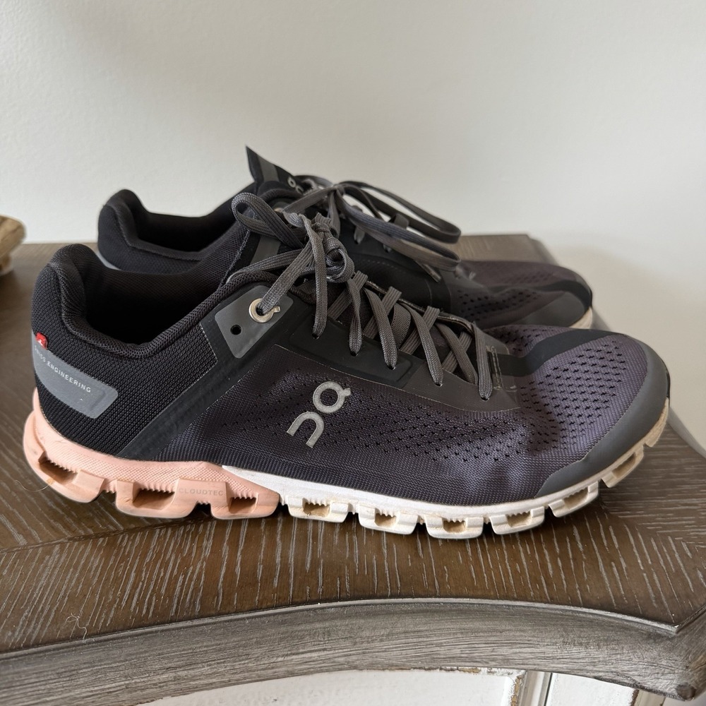 ON Cloudflow 3.0 Women's Size 9.5 'Rock Grey Rose' Running Shoes Sneakers